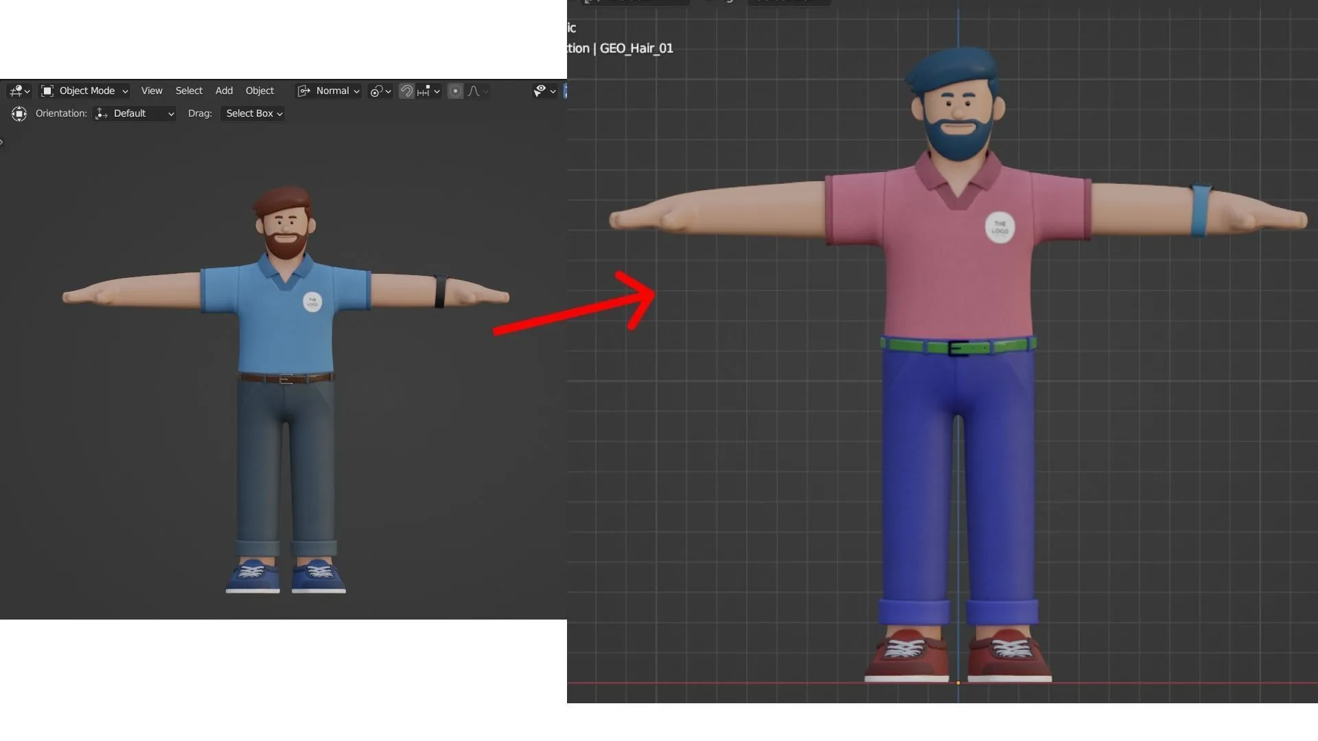 Customizable Office Illustration Man - Easy color customization